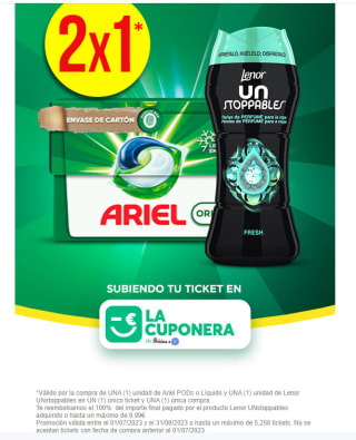 2x1 en Ariel y Lenor desde La Ciponera