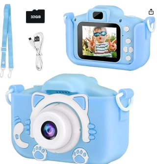 M Muncaso fotocamera voor kinderen met 32GB opslag voor €25,49 bij Amazon.nl
