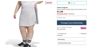 adidas Originals Dames Always Original (plus Size) voor €1,99 bij MandM Direct