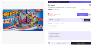Hot Wheels - Coches y pistas de carreras multicolor por 36.99€ ㅤ