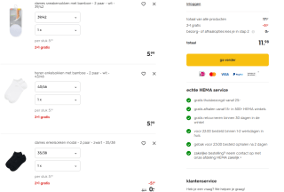 2+1 gratis op footies, enkel- en sneakersokken bij HEMA