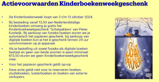 Gratis kinderboek bij aankoop vanaf €13,50 aan boeken tijdens de Kinderboekenweek bij Bol