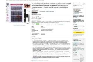 Kit pestañas pelo a pelo extensión Netinpeater 30D+40D+50D por solo 6,59€