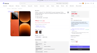 Realme GT 7 Pro 12GB+256GB por 699,90€