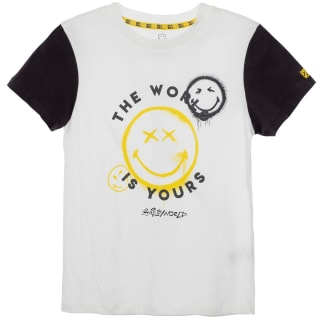 Polera Manga Corta Fashion de Algodón Niño Smiley por $2.350