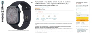 Apple Watch Series 8 GPS 45mm Reacondicionado por $5,029 en Amazon