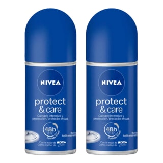 Kit de Desodorante Nivea Roll-On Protect & Care 2 unidades - R$ 13,59