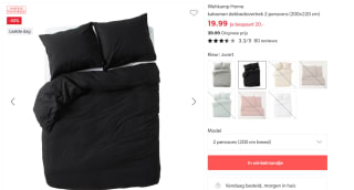 Wehkamp Home katoenen dekbedovertrek 2 persoons (200x220 cm) voor €19,99