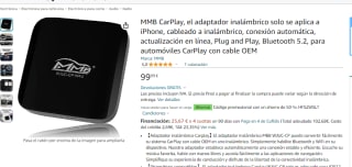 Adaptador inalambrico CarPlay para iPhone por 49.99€
