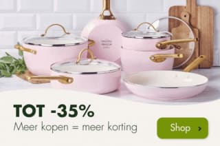 Tot 35% stapelkorting bij Greenpan