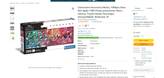 Puzzle Mickey de 1000 piezas Does Not Apply marca Clementoni por 8,91€