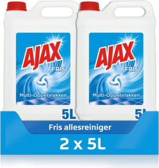 2x Ajax allesreiniger fris (5 liter) voor €9,99 bij Bol.com