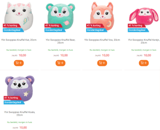 Ylvi Swoppies Knuffels voor €10 bij Lobbes