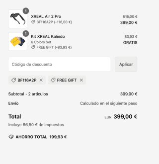 Gafas XREAL Air 2 Pro de realidad virtual por solo 399€