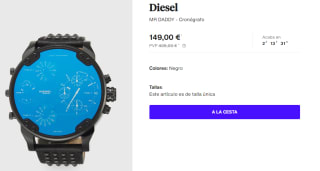 Reloj Cronografo para Hombre Diesel MR DADDY por 149€