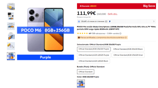 Xiaomi POCO M6 de 8GB/128GB por 111,99€