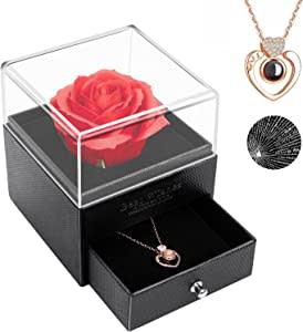 Collar y estuche: Rosa eterna por 10.99€