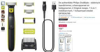 Philips OneBlade – elektrische baardtrimmer, scheerapparaat en bodygroomer voor €44,99 bij Amazon
