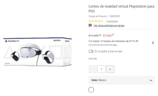 Lentes VR Playstation para PS5 por $7,964 | Rebaja Liverpool