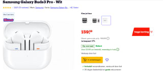 Samsung Galaxy Buds3 Pro - SM-R630 - White voor €159,49 bij Bol