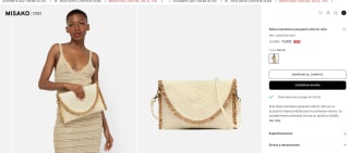 Bolso bandolera pequeño efecto rafia por 11€