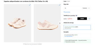 Zapatos deportivas con cordones Niñ@s TEX por 4,99€