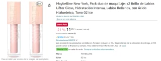 Maybelline New York 2 Brillo de Labios Lifter Gloss por 11,69€