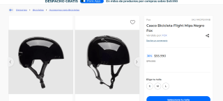 Casco Bicicleta Flight Mips Negro Fox por $55.990