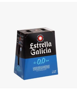 Cerveza Estrella Galicia 0,0 Pack 24 Unidades 25cl. por 10.2€
