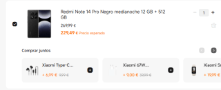 Xiaomi Redmi Note 14 Pro de 12GB/512GB por 229,49€