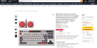 Clavier Mécanique 8Bitdo Retro - Bluetooth/2.4G/USB-C - AZERTY à 84,99€