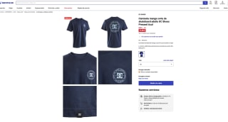 Camiseta manga corta de skateboard adulto DC Shoes por solo 11,99€