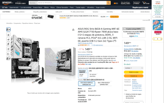 Placa base ASUS ROG STRIX B650A WIFI por 149€