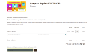 Descuento del 30% en el Abonoteatro