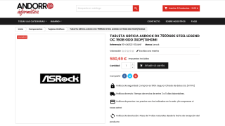 ASRock Radeon RX 7900 GRE Steel Legend OC 16GB por 580,69€