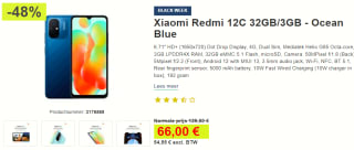 Xiaomi Redmi 12C 32GB Blauw voor €66 bij Proshop