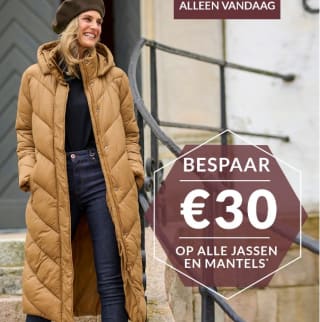 €30 korting op jassen en mantels voor dames bij Bon'A Parte