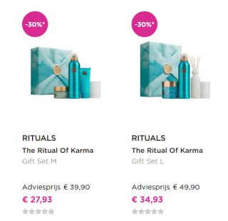 30% korting op The Ritual Of Karma maat M en L bij ICI Paris XL