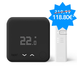 Tado Starterskit V3+ Black Edition voor €118,80 bij Tado