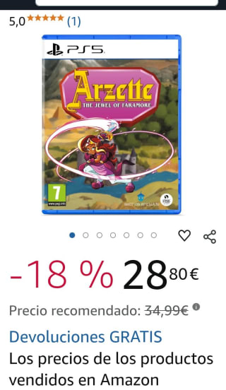 Arzette the Jewel of Faramore PS5 por 28,80€.