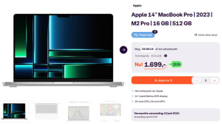Apple 14” MacBook Pro (2023) M2 Pro 16GB 512GB voor €1699 bij iBOOD