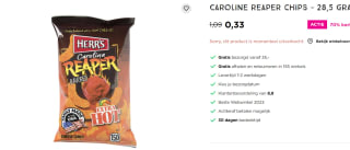 Caroline reaper chips - 28,5 gram voor €0,33 bij Xenos