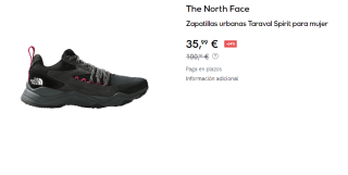 Zapatillas The North Face Taraval Spirit para mujer por 35.99€