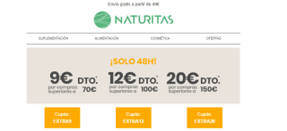 Hasta 20% de descuento en Naturitas