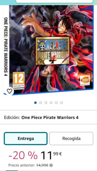 One Piece Pirate Warriors 4 PS4 por 11,99€.
