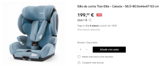 Silla de coche Recaro Tian Elite por 199.99€