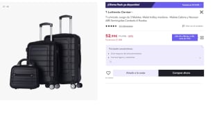 Juego de 3 Maletas Trolley de Cabina ABS Semirigidas por 39.95€