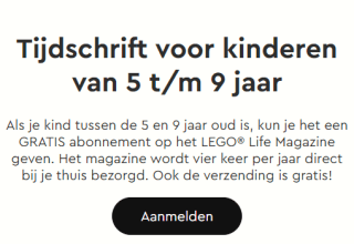 Gratis abonnement op het LEGO® Life Magazine bij LEGO