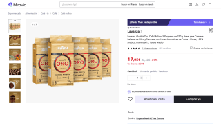 Lavazza Qualità Oro Café Molido 5 Paquetes de 250 g por 17,05€