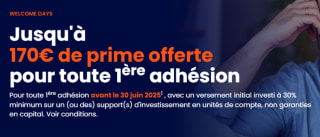 Jusqu'à 170€ de prime offerte pour une première ouverture